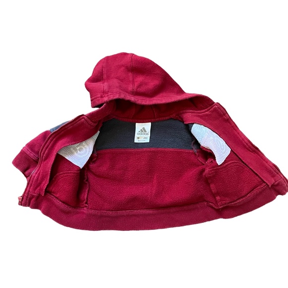 Adidas Baby Red and Gray Track Suit, Size 6 Months - Picture 3 of 10